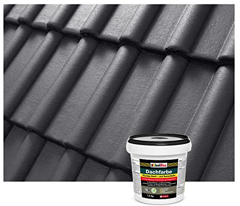 Isolbau Dachfarbe - 1.5 kg RAL Farbe Fassadenfarbe Nano Dachlack Sockelfarbe Wetterfest - Lösemittelfrei, Wasserdicht, UV-beständig - Anthrazit