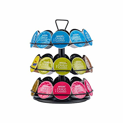 Flagship Soporte de cápsulas de café de tres niveles para Dolce Gusto en metal de montaje propio para Nescafé Dolce Gusto (capacidad de 30 cápsulas)