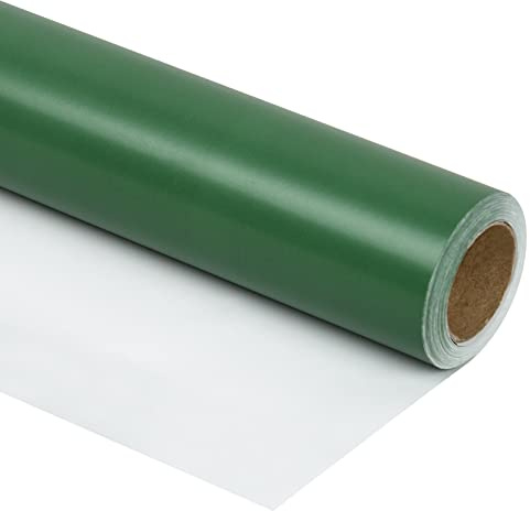 RUSPEPA Grönt omslagspapper, minirulle, enfärgat för bröllop, födelsedag, gratulationer och högtidsgåvor, 44,5 cm x 10 m