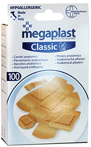 Paquete de 100 Apósitos Anatómico Adhesivo de 6 Tallas diferentes para el Tratamiento de Heridas -Tallas: 30 (7x2 cm)/20 (7x2.4 cm)/20 (4x1 cm)/14 (6x2 cm)/10 (Diámetro 2.5 cm)/6 (3.8x3.8 cm) -JUANIO-