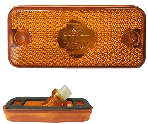 Pinochukka Kompatibel mit Fiat Ducato Peugeot Citroen ab 2006, 1 x gelbe Seitenreflektor-Blinker-Markierungsleuchte mit Schrauben, 1329718, 190825600
