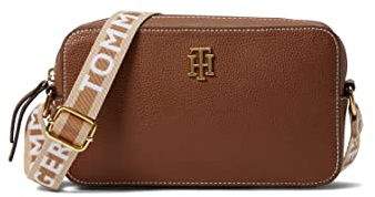Tommy Hilfiger Tasche - Damen - Braun - Crossbody - Kameratasche - Schultertasche - 22x12x6cm - TH Logo Metall - Damenhandtasche6442