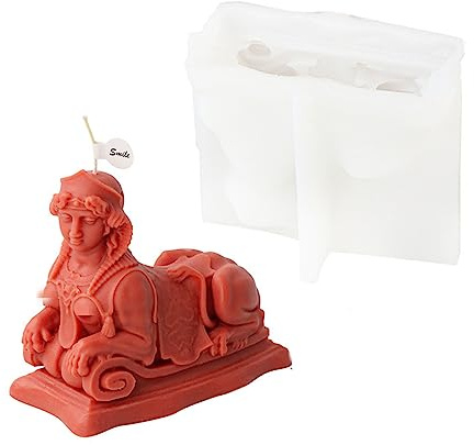 Xidmold Ägyptisches Sphinx Silikonform Kerzenform Kuchen Silikon Formen für Fondant, Seife, Sojawachs Kerzen, Statue, Handwerk