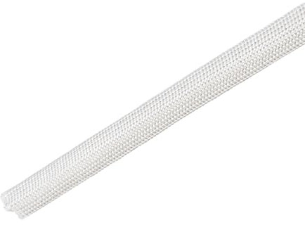 DMiotech 7mmx1m(3.3ft) fibre Vetro Manica Isolante Piccolo Linee Tessuto Tubazione per Filo Protezione con Resina Bianco