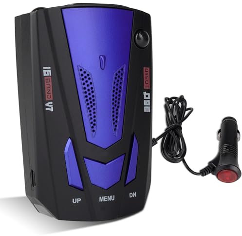Car Radar Detector, Upgraded Dectector Driving Aids for City Road and Highway, Directional System Real Time Voice Alert Speed, Built-in GPS, LED Display