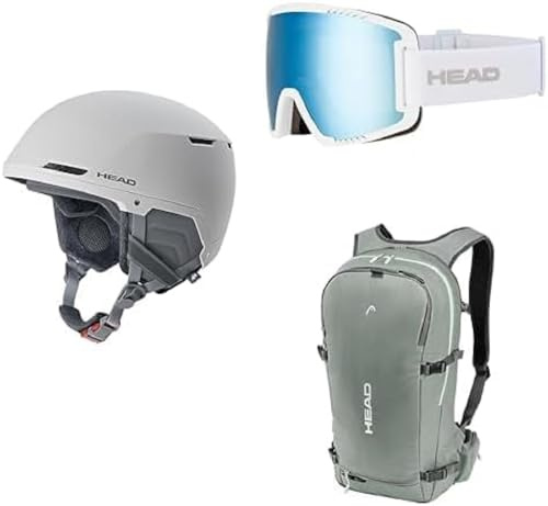 HEAD Damen Skiausrüstung: COMPACT EVO Skihelm + CONTEX Skibrille + Women Backpack