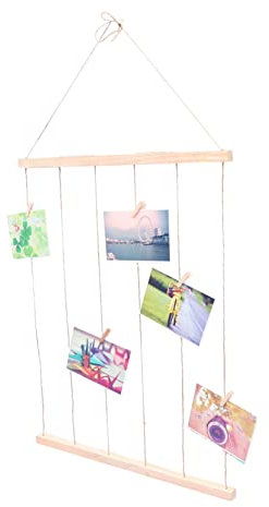 Cabilock Guirlande Lumineuse en Bois pour Photos Et Pinces à Linge Support pour Photos Décoration Murale Organisateur pour La Maison Affichage de Photos