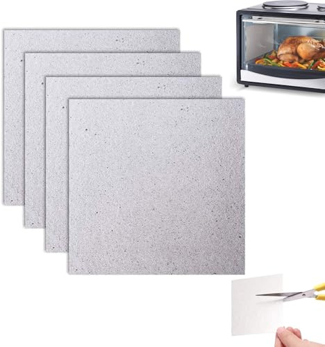 Esshogo 4 piezas de protección para horno de microondas de mica, placa de mica para ondas para microondas, horno de microondas, placas de mica, accesorios para hornos de microondas, 13 x 13 cm