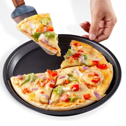 ZYWUOY Pizzablech-Set für Ofen, 30,5 cm, Mikrowelle, Pommesblech, Pizzascheck, Backen, antihaftbeschichtet, für Zuhause, Küche, Ofen