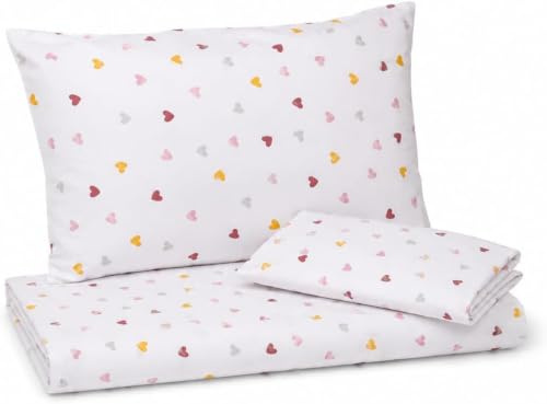 TRAMAS+ Juego Sábanas Cuna 60x120 100% Algodón, Set 3 Piezas Bebé | Juego de sábanas para cuna 60x120 de 100% algodón. Incluye bajera, encimera y funda de almohada. Suave y transpirable.