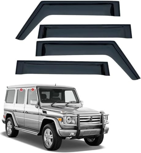 YoQIK 4 Stück Auto Fenster Windabweiser für Mercedes-Benz G-Class W463 W461 2004-2022,Dach Seitenfenster Winddeflektoren Windabweisern Abweiser Visier Regenabweiser Regenschutz Zubehör,2004-2018