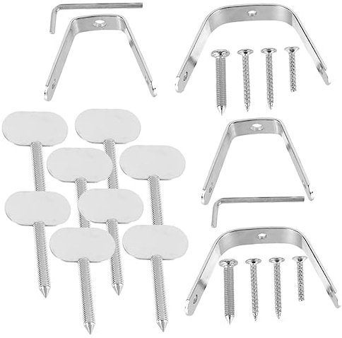 COLLBATH 2sets Stainless Steel Ham Holder Kitchen Storage Organisation Rack Hanging Creative Spanish Ham Rack