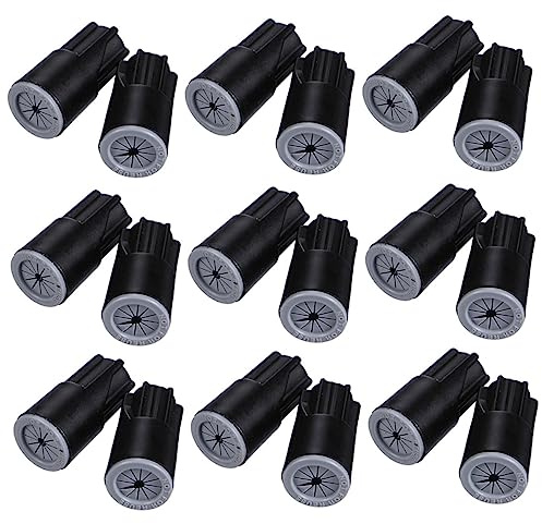 SOLUSTRE Connettori Elettrici a Crimpare Impermeabili, Connettori per Fili Elettrici da Esterno in Nylon e Silicone, Neri, 50 Pezzi per Illuminazione Giardino Esterno