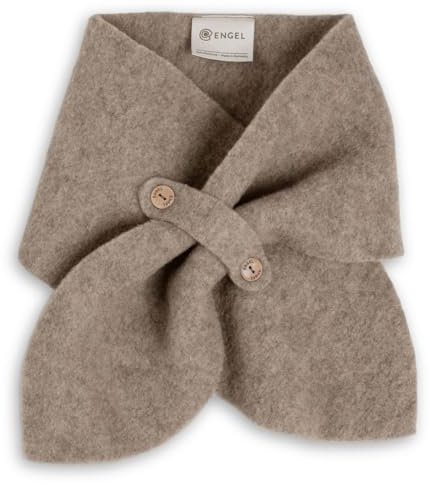 Engel Natur, Merino Baby Kinder Fleece Steckschal, 100% Wolle (kbT) (Walnuss Melange)