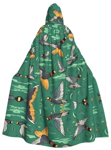 WZYWHJ Cosplay-Poncho mit Kapuze für Damen und Herren, Jagd, fliegende Enten