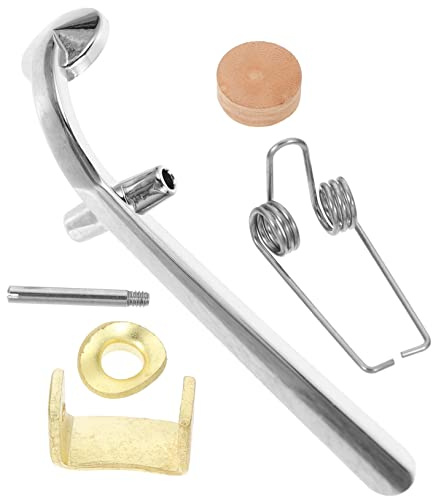 Posaunen Ablassventil Satz mit Korkpolster zum Einfachen Austausch | Leichtes Metallzubehör mit Stahldrahtfeder und Basisachse, Unkomplizierte Montage, Vielseitig für Trompeteninstrumente