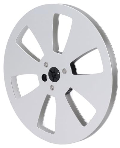 Carrete de Cinta Vacío, Carrete Vacío de Apertura de 1/4 de 7 Pulgadas, Carrete Vacío de Cinta de Sonido de Aleación de Aluminio para Piezas de la Máquina de Apertura de (Silver)
