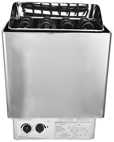 Stufa per Sauna Elettrica 6KW 220V, Temperatura di Controllo Interno con Timer, Stufa per Sauna in Acciaio Inossidabile per Bagno Turco, Spa, Bagno, Doccia, Casa, Hotel