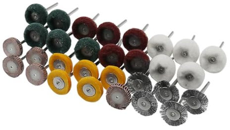 Gatuida 30pezzi Spazzole Metalliche Ruota Utensili Abrasive Per Trapano Per Rimozione Ruggine Ossido e Polvere Su Superfici Metalliche