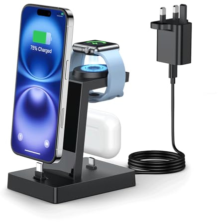ADADPU 3 in 1 Charging Station with 30W USB C Charger Plug for Apple Watch