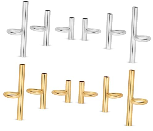 VALICLUD 12pcs Copper Pipe Welding Ring Jewelry Enhancer Converter Sterling Silver Jewelry Making Accessories Brooch Pin Pendant Adapter Multiple for Necklace Conversion