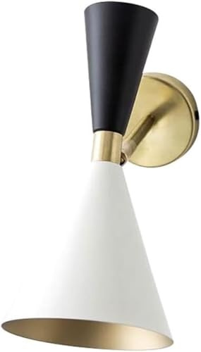Applique da Parete in Metallo a Forma di Imbuto Moderno, Lampada da Parete per testiera, Lampada da Parete nordica per Camera da Letto, Soggiorno, corridoio, Veranda