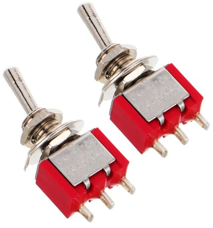 BUGUUYO 2pièces Interrupteur à Bascule Mini Broches Étanche Avec Capuchon Pour Voiture Bateau Compact Et Résistant Position Pour Circuits Électriques