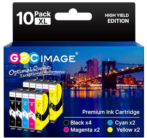 GPC Image Compatibles pour 604XL Cartouche d'encre Compatibles pour Epson 604 XL 604XL pour Cartouche Epson XP-2200 XP-2205 XP-3200 XP-3205 XP-4200 XP-4205 WF-2910 WF-2930 WF-2950 (10-Pack)