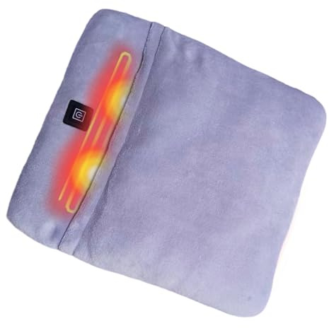 Fusswärmer Elektrisch, Elektrischer Fußwärmer mit Heizfunktion, Elektrische Fußheizung Wärmekissen, Elektrisch beheizter Fußwärmer, Kuscheliger Flanell-Fleece