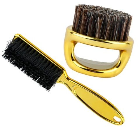 PartyKindom Nackenbürste mit Ringgriff Reinigungsbürste für Haarschneidemaschinen Weiche Hautfreundliche Borsten Multifunktionales Bartpflege und Friseurzubehör