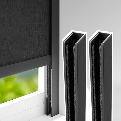 U-Shaped Light Blocking Strips for Blackout Roller Blinds - Perfect for Home Theaters, Nurseries & Privacy Solutions - Enhance Darkness & Noise Reduction