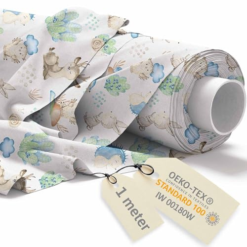 DreamRoots Tela algodon por metros diseños infantiles - Telas por metro niños - Telas costura, manualidades, cortinas, disfraz o tapizar 160cm x 1M