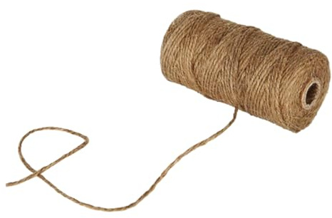 OSALADI Spago di Iuta Naturale 100 Metri Leggero e Facile da Tagliare, Rotolo Singolo per Decorazioni Regalo e Lavori Artigianali Fai da Te