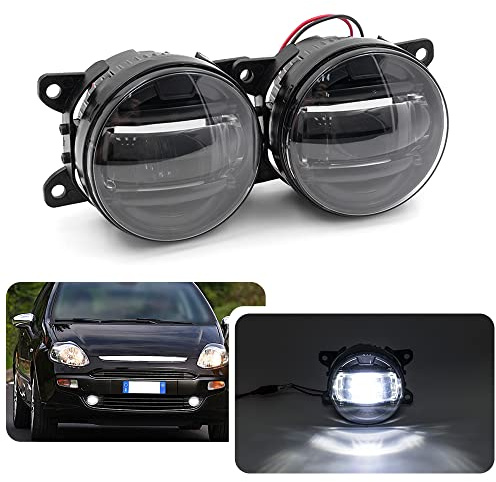 njssjd LED-Nebelscheinwerfer für 2014-2023 F.iat Ducato, 2018-2023 500X, 2009-2011 Punto Evo, 2012-2018 Punto, 500L Doblo Panda