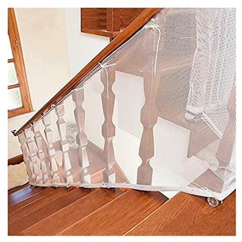 Child Safety Net Easy to Set Up Pet Cat Fence Protection Net Anti-Fall Nets for Balcony Windows and Stairs, White, with Mounting Tie (Size : 200x80cm)