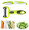 Éplucheur Multifonctions, 2 Pièces Econome Legumes, Éplucheur Droit Éplucheur, Epelucheur Spaghetti, Acier inoxydable,Vert, Noir, Blanc