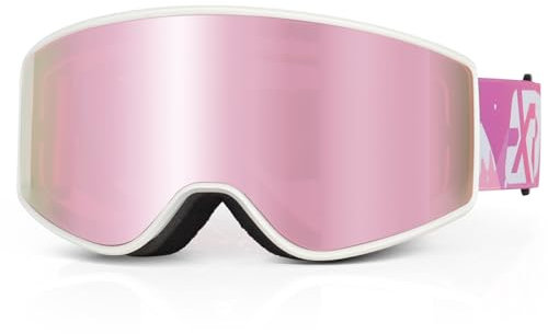 EXP VISION Skibrille Kinder, Ski Snowboard Brille Brillenträger Snowboardbrille Schneebrille Verspiegelt für Junior Jungen Mädchen Teenager 4-14 Jahre