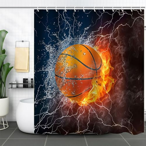 FAIRYGATE Vorhang Badezimmer Fenster Badewanne Vorhang Wasserabweisend Muschel Badrollo Wanne Dusche Deckenmontage 180x180cm Waschbar Polyester Badevorhänge mit 12 Duschvorhangringen B8420