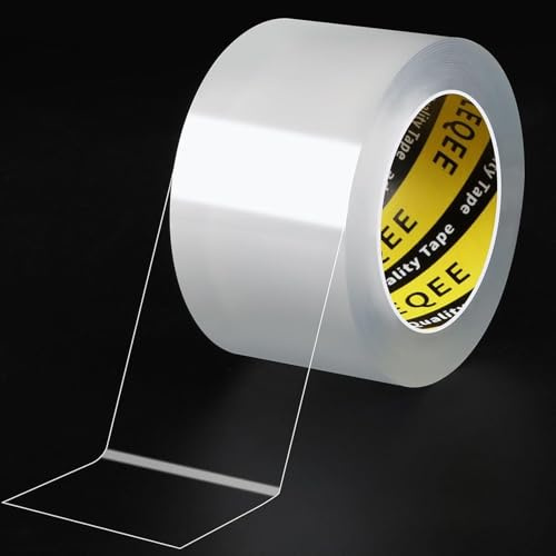 MILEQEE Cinta de sellado de ventanas para invierno, transparente, 50 mm x 3 m, cinta aislante para ventanas y puertas, 0,5 mm de grosor