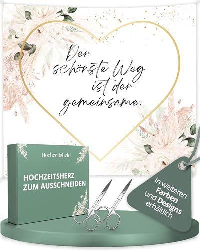 HOCHZEITSHELD Hochzeitsherz zum Ausschneiden als Standesamt Deko & Spiel