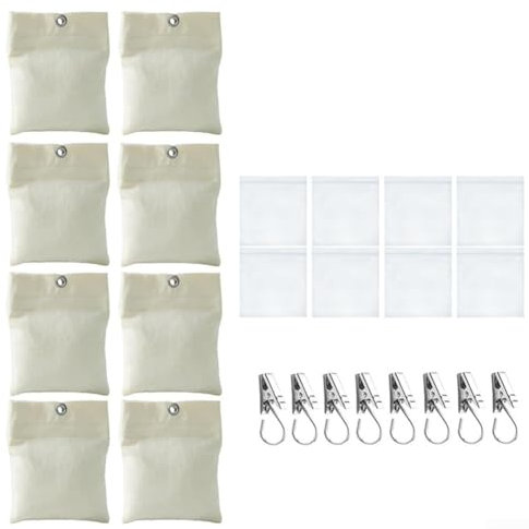 Outdoor-Vorhang-Sandsack-Gewichte mit Clips, strapazierfähiges Segeltuch für Terrasse, Pavillon, Pergola, Schattensegel, Markisen, 8 Stück