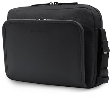 Kapten & Son Lulea Crossbody Bag All Black 1,35 L | Bauchtasche Damen & Herren | Handtasche Schwarz | Umhängetasche klein | ideal für Reisen, Alltag, City