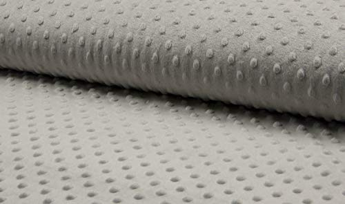Luxury Supersoft DIMPLE Cuddle Soft Fleece Fabric Material - Silver Grey, 1Mtr 150cmx100cm