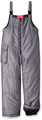 London Fog Girls' Classic Snow Bib Ski Snowsuit, Grey, 7/8