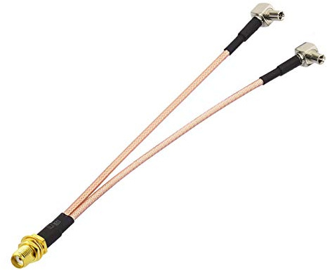Bingfu 4G LTE Antenna Adapter Splitter SMA Female to Dual TS9 Connector Coaxial Pigtail Cable 6 inch 15cm Compatible with 4G LTE Mobile Hotspot MiFi Router Cellular Broadband USB Modem Dongle Adapter