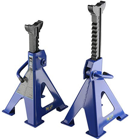 Pro-Lift-Werkzeuge Unterstellbock 12t Set Abstellböcke Wagenheber Abstützbock Höhe 465 – 725 mm KFZ PKW Unterstellböcke Rangierwagenheber Stützbock 12000 kg Bock