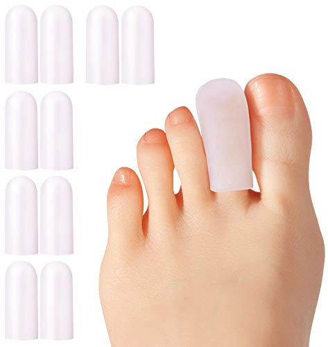HioIoiH 10-pack gel tåskydd, förhindrar hammare tår, blåsor, mjuka tåskydd, lindrar smärta från hörn, liktornar