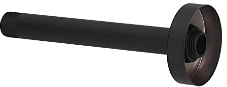 CHICIRIS Duschkopf Verlängerungsarm, 1/2 Zoll Duschkopf Verlängerung, NPT 20MM Duscharm 6 Zoll Unterputz Wandmontage Schwarz Duschkopf Verlängerungsarm für Badezimmer Verchromte Oberfläche