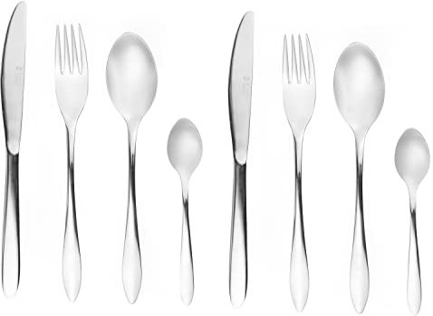 Russell Hobbs COMBO-7573 Cologne 32 Piece Cutlery Dinnerware Set, 18/10 Stainless Steel Tableware for 8 Place Settings, 50 Year Guarantee
