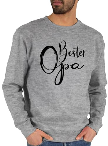 Shirtracer - Sweater Pullover Sweatshirt Herren Damen - Geschenke - Bester Opa Schreibschrift - schwarz